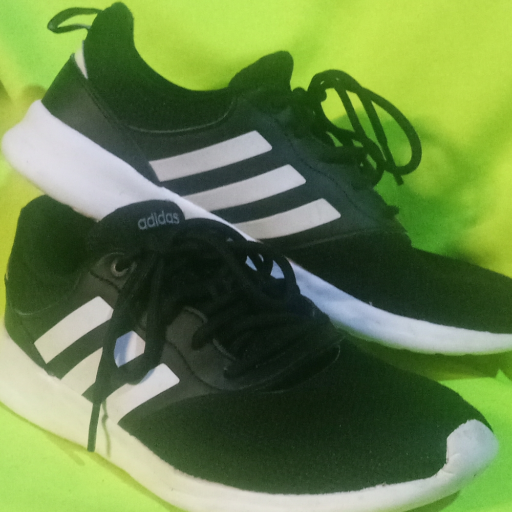 Adidas Black and White Athletic Shoes